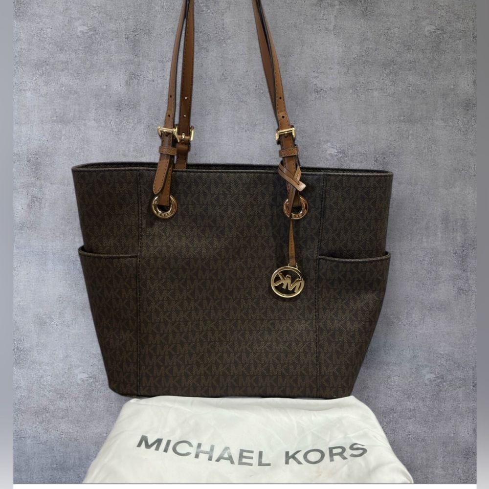 Like New Michael Kors Brown Monogram Shoulder Bag
